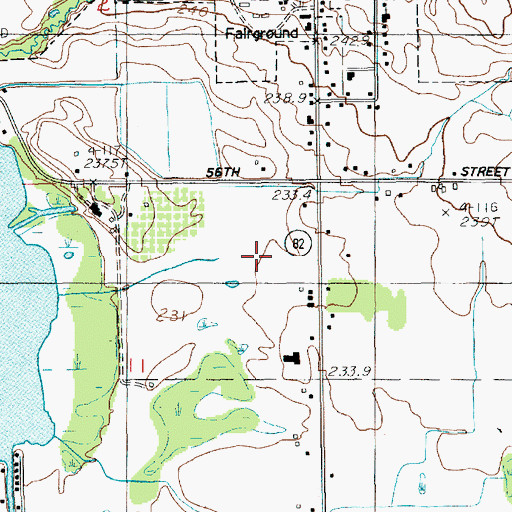 Topographic Map of Summer Breeze Par Three Golf Course, MI