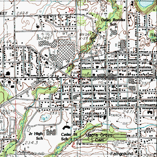Topographic Map of Main Street Internal Medicine Clinic, MI