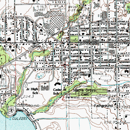 Topographic Map of Pine Medical Group, MI