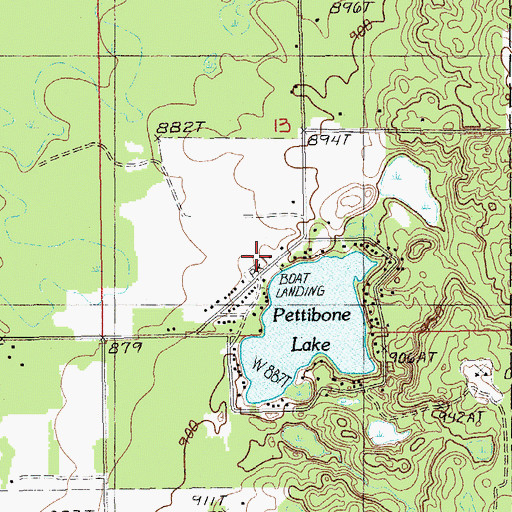 Topographic Map of Pettibone Park Campground, MI