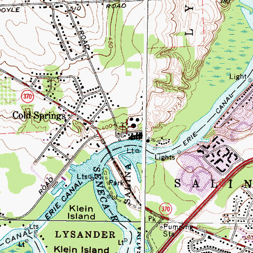 Topographic Map of Cold Spring Cemetery, NY