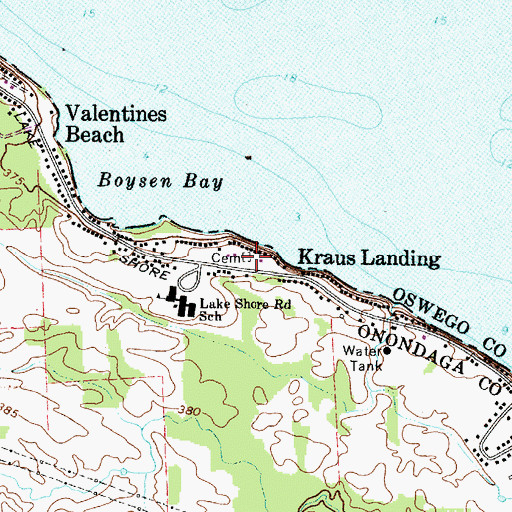 Topographic Map of Terpenning Cemetery, NY