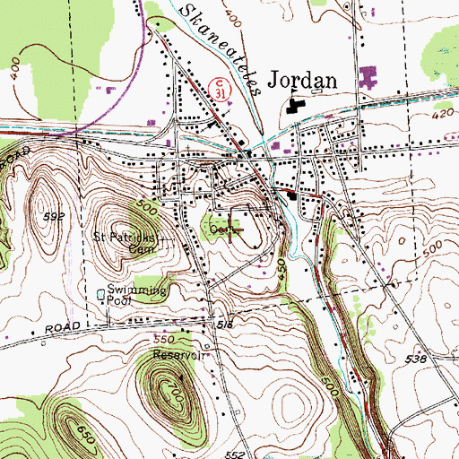 Topographic Map of Elbridge Rural Cemetery, NY