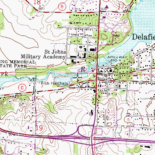 Topographic Map of Delafield Fish Hatchery (historical), WI