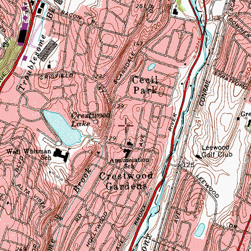 Topographic Map of Richard W Schultze Memorial Park, NY