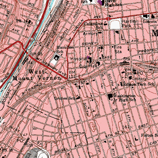 Topographic Map of Scott's Bridge, NY
