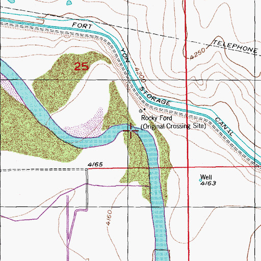 Topographic Map of Rocky Ford, CO