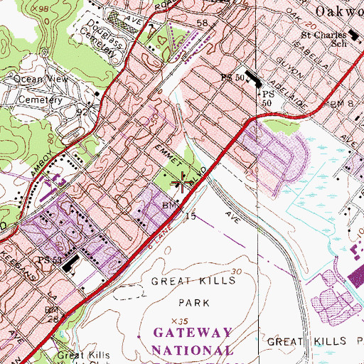 Topographic Map of Church of Christ, NY