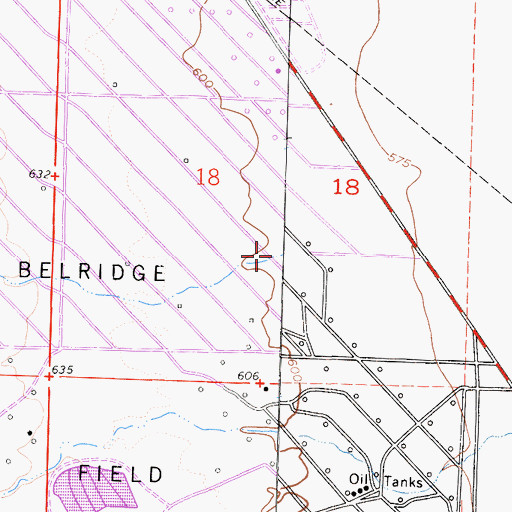 Topographic Map of Santos Creek, CA