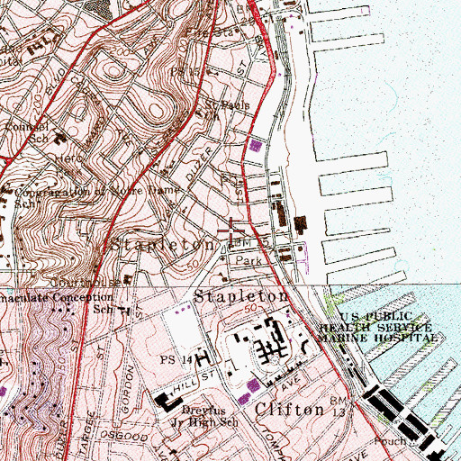 Topographic Map of Church of Pentecost, NY