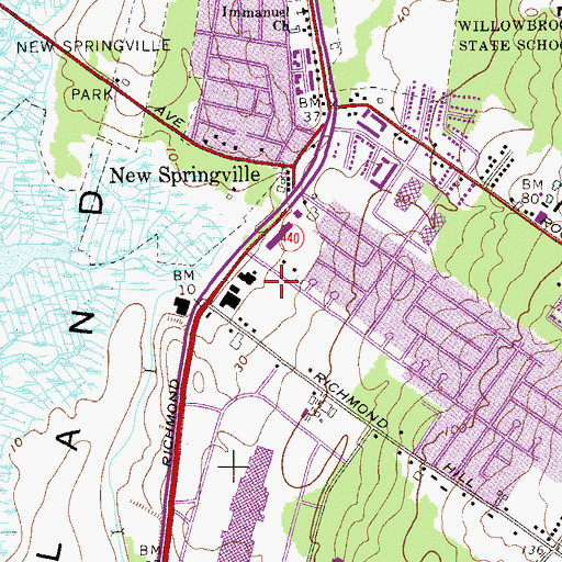 Topographic Map of Congregation Aviv Hadash, NY