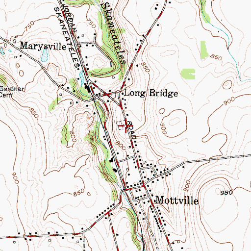 Topographic Map of Mottville Cemetery, NY