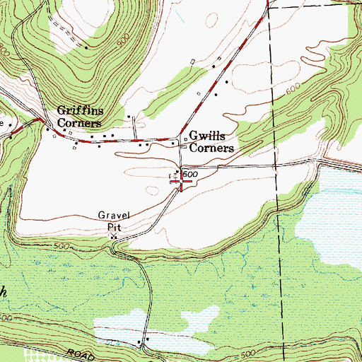Topographic Map of Budlong Cemetery, NY