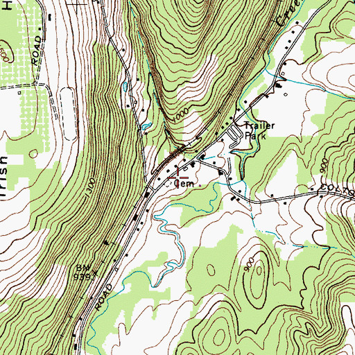Topographic Map of Houghtaling Hallow Cemetery, NY