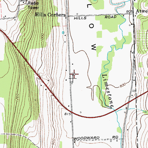 Topographic Map of Pease Cemetery, NY