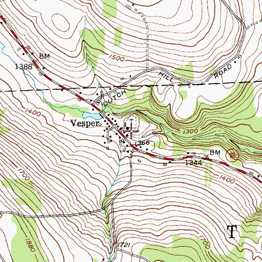 Topographic Map of Vesper United Methodist Church, NY