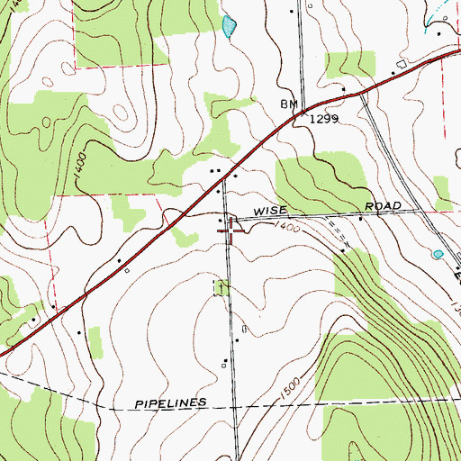 Topographic Map of School Number 7 (historical), NY