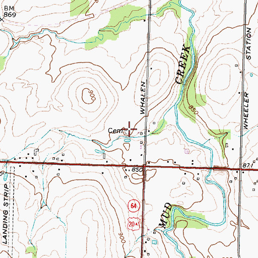 Topographic Map of Gunn Cemetery, NY