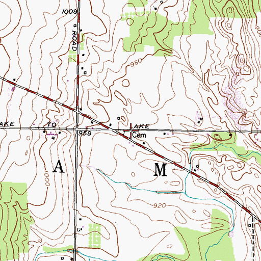 Topographic Map of Pickett's Corners Cemetery, NY