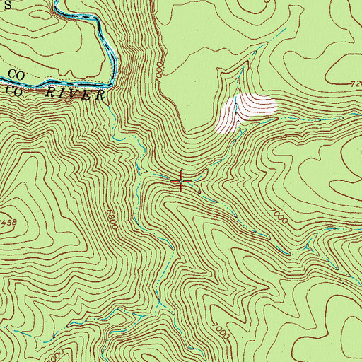 Topographic Map of Helen Canyon, AZ