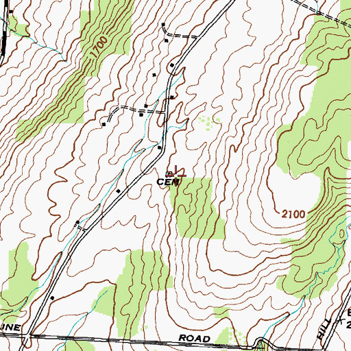 Topographic Map of Tibbals Cemetery, NY
