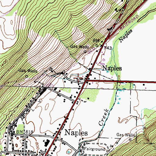 Topographic Map of Fairview Cemetery, NY