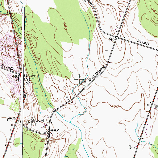 Topographic Map of Austin Tree Farm, NY