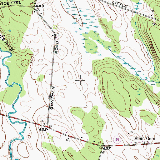 Topographic Map of Grace Farms, NY