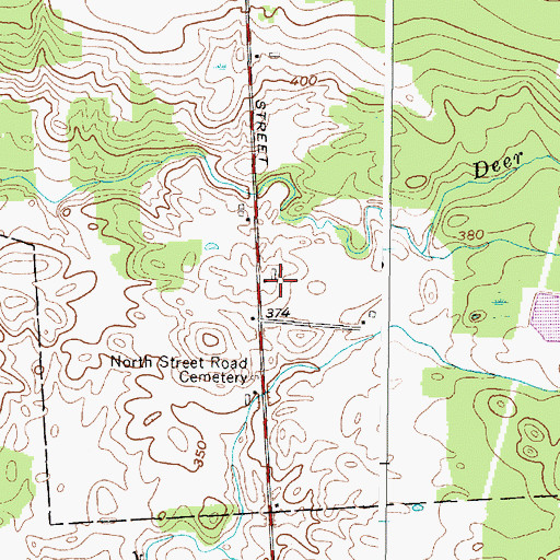 Topographic Map of Grays Gardens And Greenhouses, NY