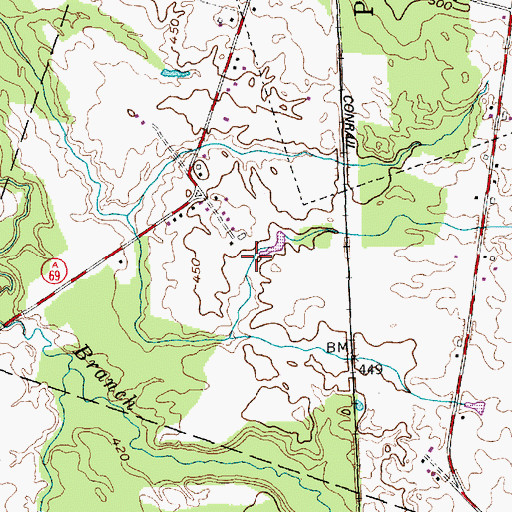 Topographic Map of Great Meadows Farm, NY