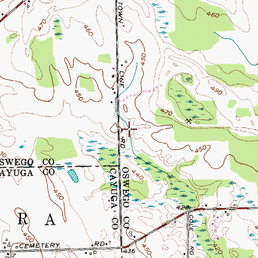 Topographic Map of Snow Valley Honey Farm, NY