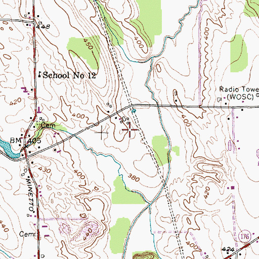 Topographic Map of Willow Creek Farm, NY