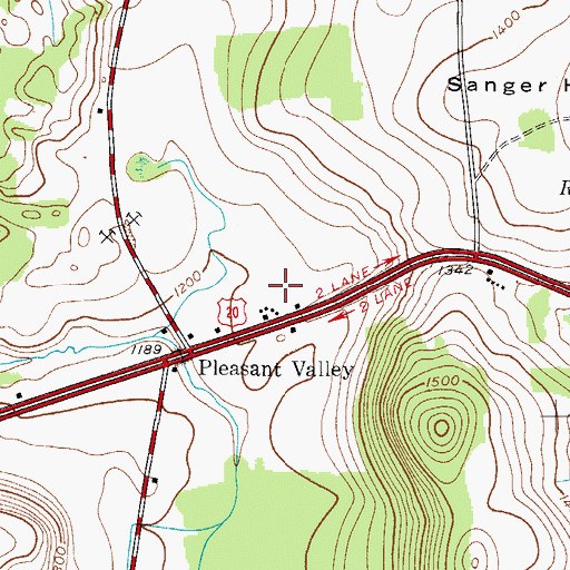 Topographic Map of Alcott Greenhouses, NY
