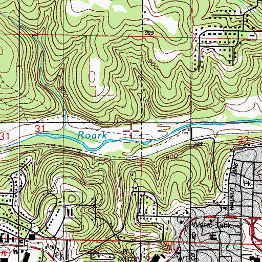 Topographic Map of Stockstill Park, MO