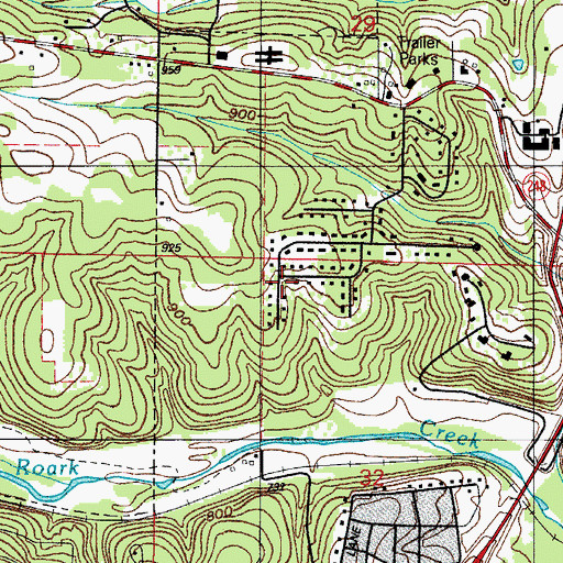 Topographic Map of Branson North Park, MO