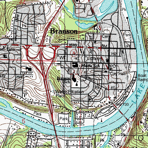 Topographic Map of Nygard Park, MO
