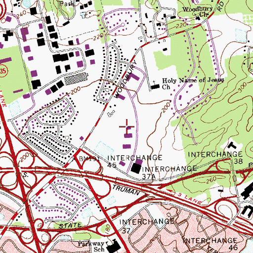 Topographic Map of Gateways Office Park, NY
