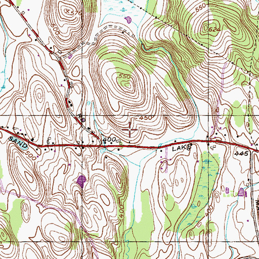 Topographic Map of DeFreestville Bowery, NY
