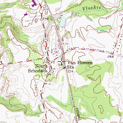 Topographic Map of Gem Farms, NY
