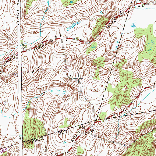 Topographic Map of Gooseberry Honey And Herb Farm, NY