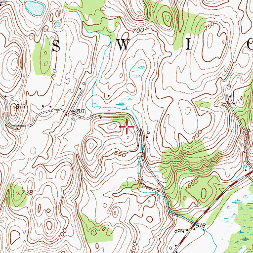 Topographic Map of Hillside Organic Farm, NY