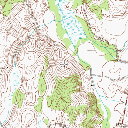 Topographic Map of Mountain Gardens Tree Farm, NY