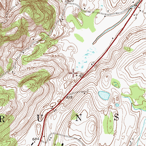 Topographic Map of Tarbox Farms, NY