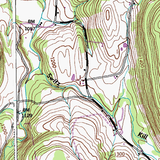 Topographic Map of Morning Fog Farm, NY