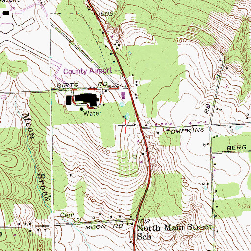 Topographic Map of Airport Hill Farm, NY