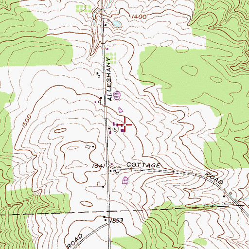 Topographic Map of Blueberry Hill Farm And Greenhouse, NY