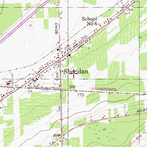 Topographic Map of Hamlet Farm, NY