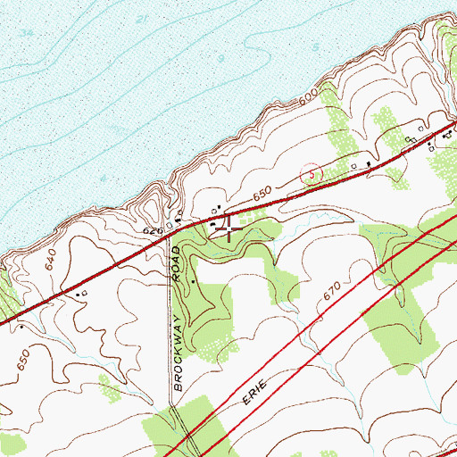 Topographic Map of McIntosh Farms, NY