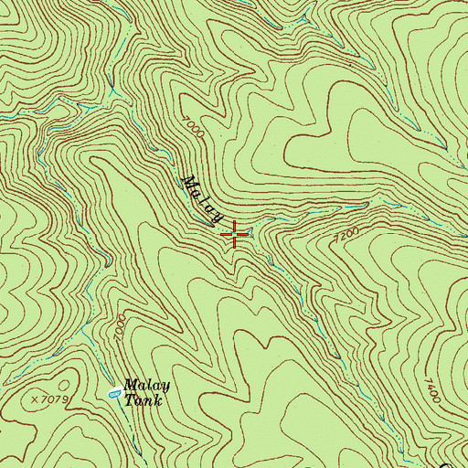 Topographic Map of Little Bear Canyon, AZ