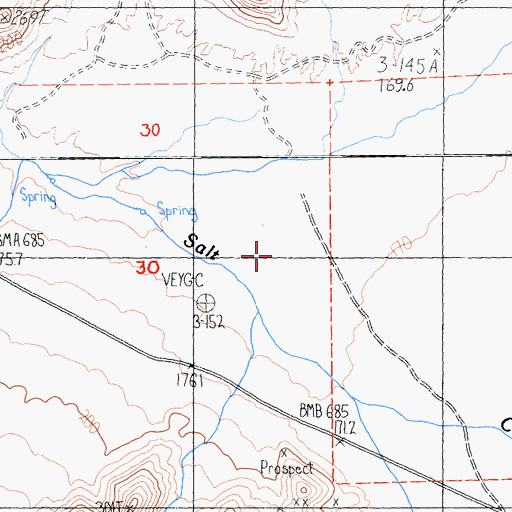 Topographic Map of Silurian Valley, CA